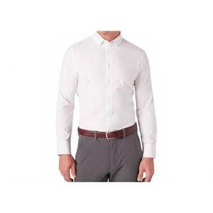 NEW MIZZEN + MAIN leeward dress shirt in white solid